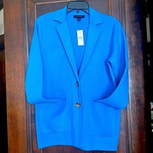 NWT S Ann Taylor Two Bottoms Turquoise Blue Blazer